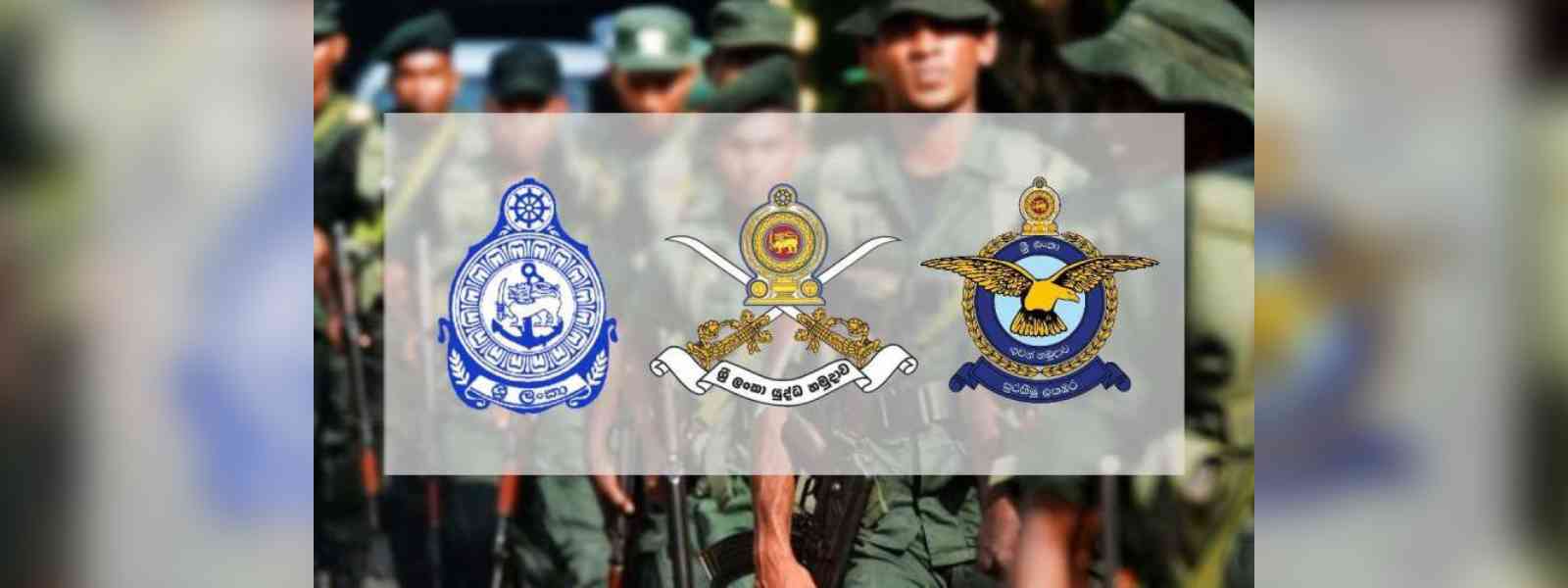 ත්‍රිවිධ හමුදාවේ 12,434 කට උසස්වීම්